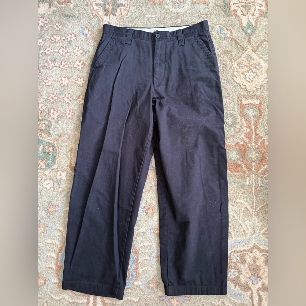 Uniqlo U Men's Black Wide-Fit Chinos
